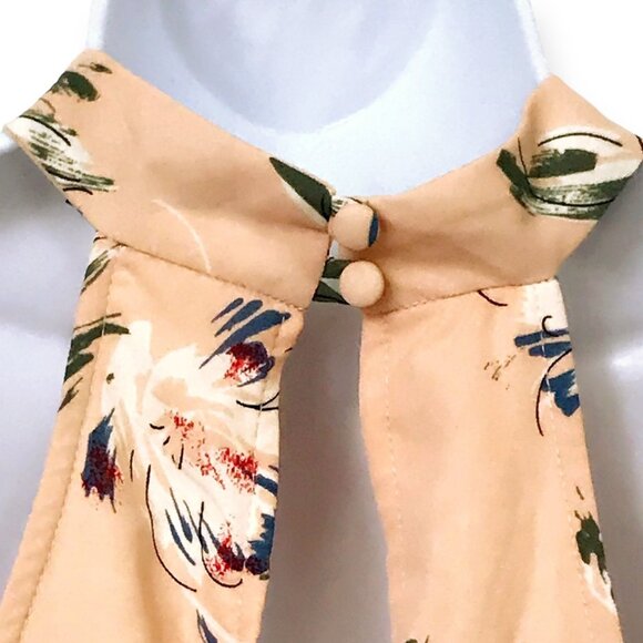 Lulus Merci Bouquet Floral Swing Dress Size S Peach Pink NWT - Picture 11 of 16